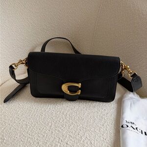 Coach Black Crossbody Bag with Gold Accent
